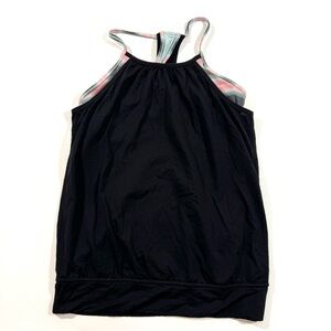Ivivva Double Dutch Tank Top Black Multi Stripe Size 14